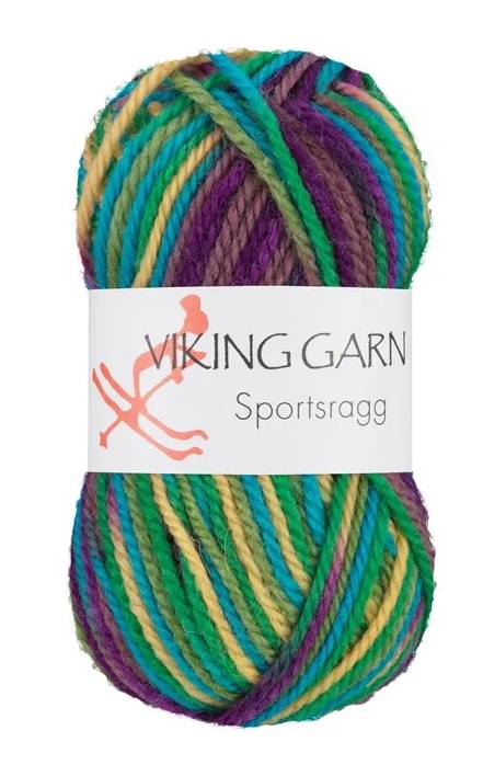 Viking Sportsragg. Grön/gul/lila 592