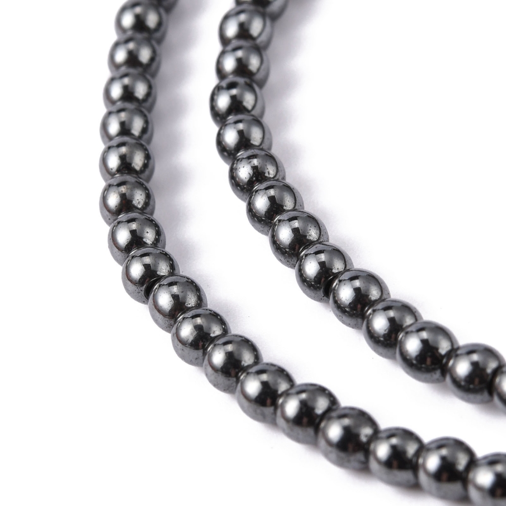 Hematit 4,5 mm rund hel sträng - 3