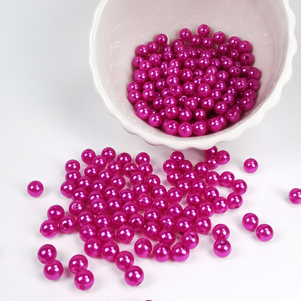 Akrylpärla rund 6 mm magenta 180 st