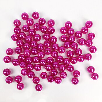 Akrylpärlor 6mm magenta