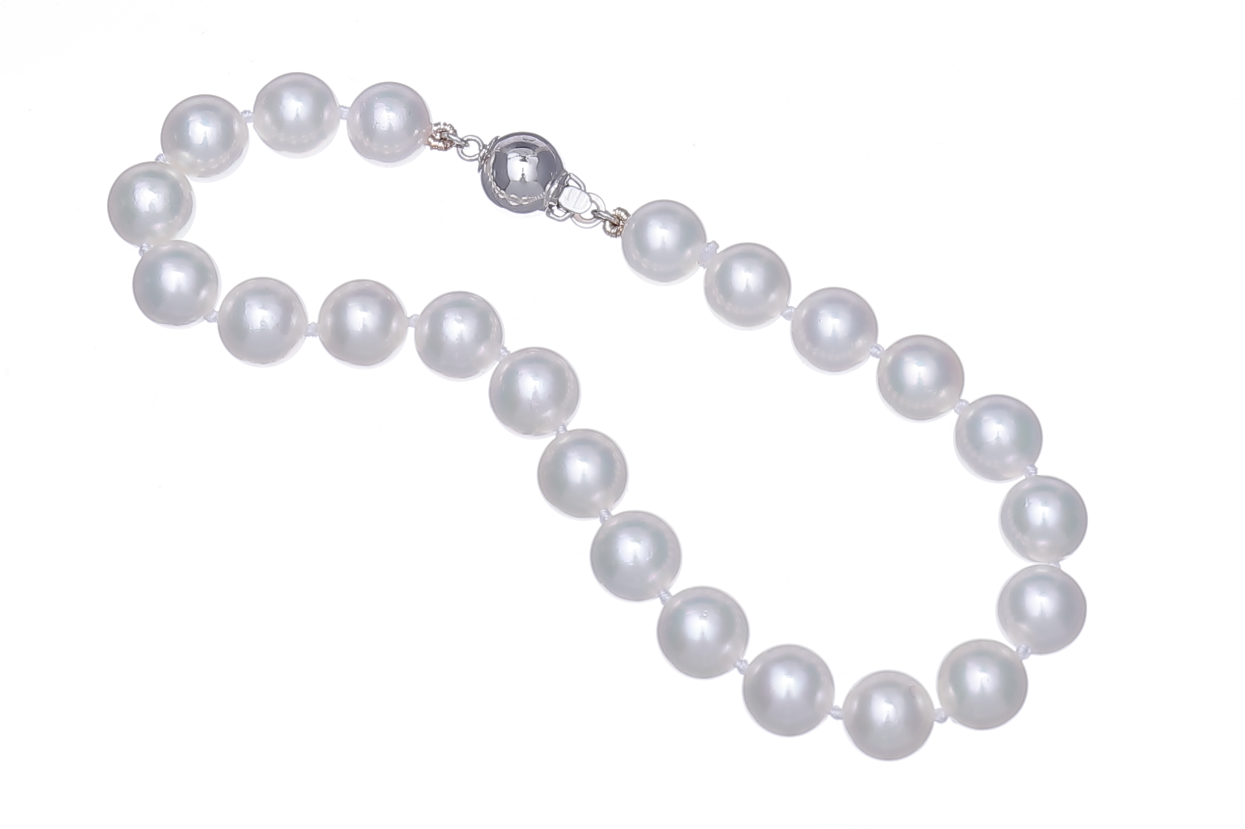 AAA-Quality Akoya pearl bracelet set with white gold clasp 7.5-8mm - 3