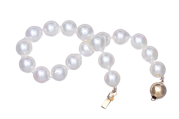 Large Akoya pearl bracelet set with gold clasp 8-8.5mm