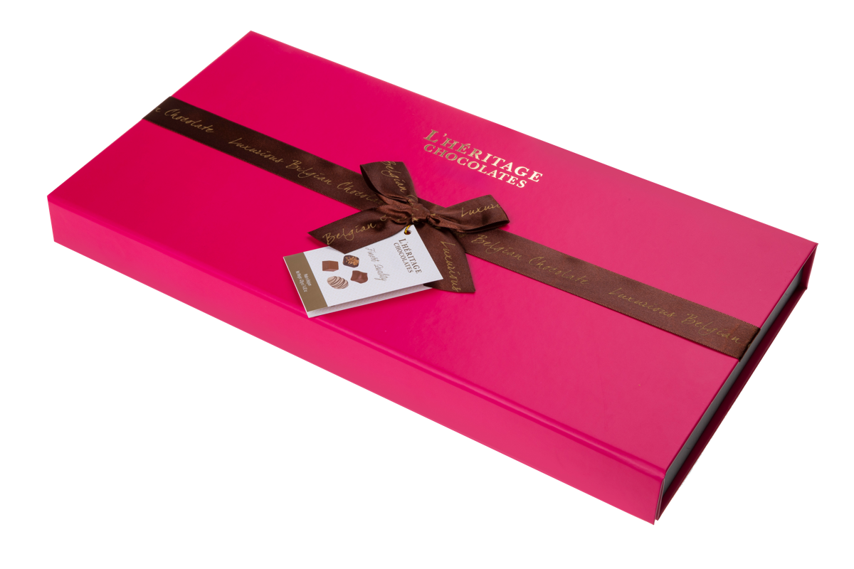 Victoria, rosa presentask med goda praliner