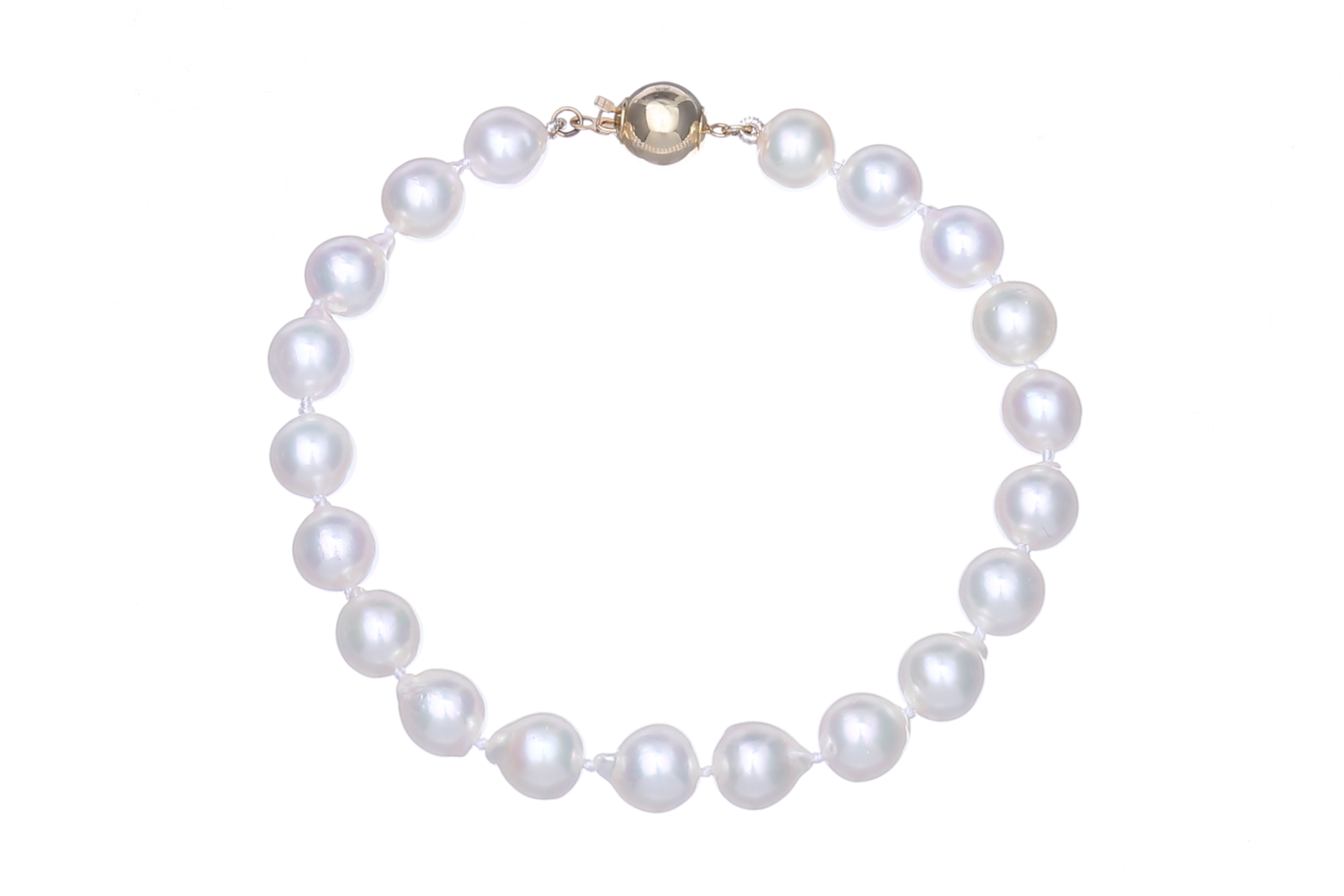 Armband aus Akoya-Perlen mit Goldverschluss 7–7.5 mm - 2