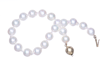 Akoya pearl bracelet set with gold clasp 7-7.5mm