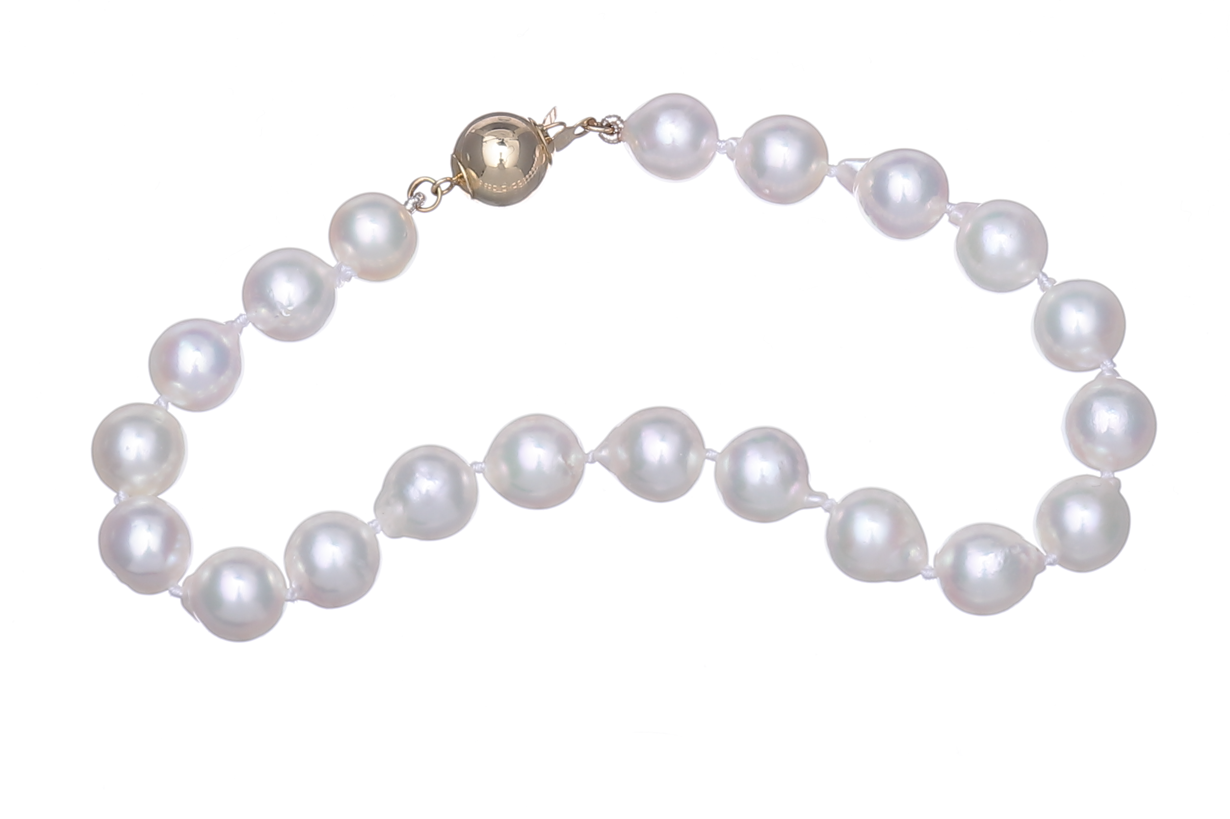 Armband aus Akoya-Perlen mit Goldverschluss 7–7.5 mm - 4