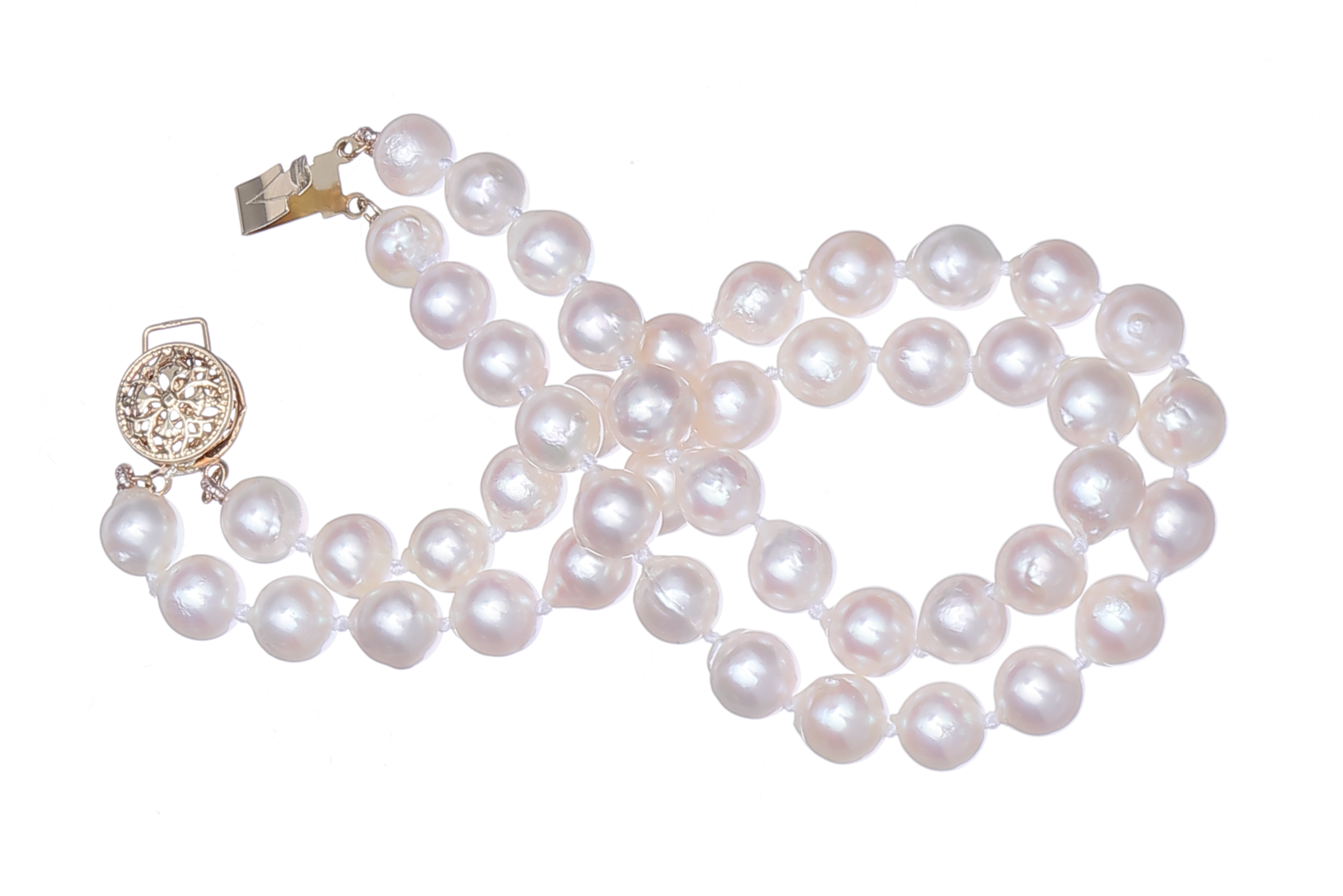 Doppelsträngiges Perlenarmband-Akoya mit Goldverschluss 6–6.5 mm - 4