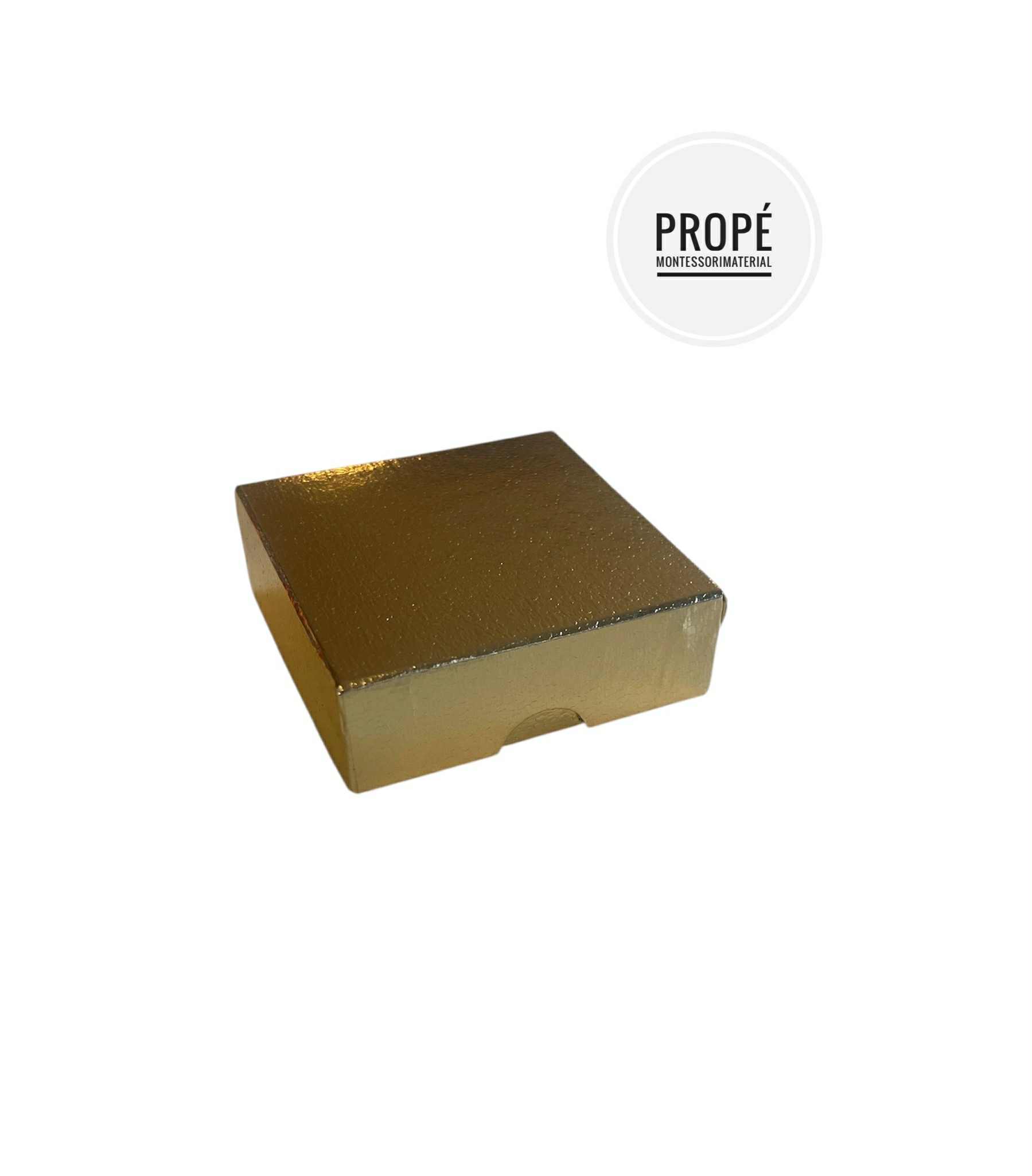 Montessoriask 70 x 70 mm, guld