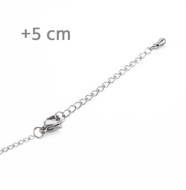 Púslubrot, barnahálsmen með áletrun - Ryðfrítt stál - 7