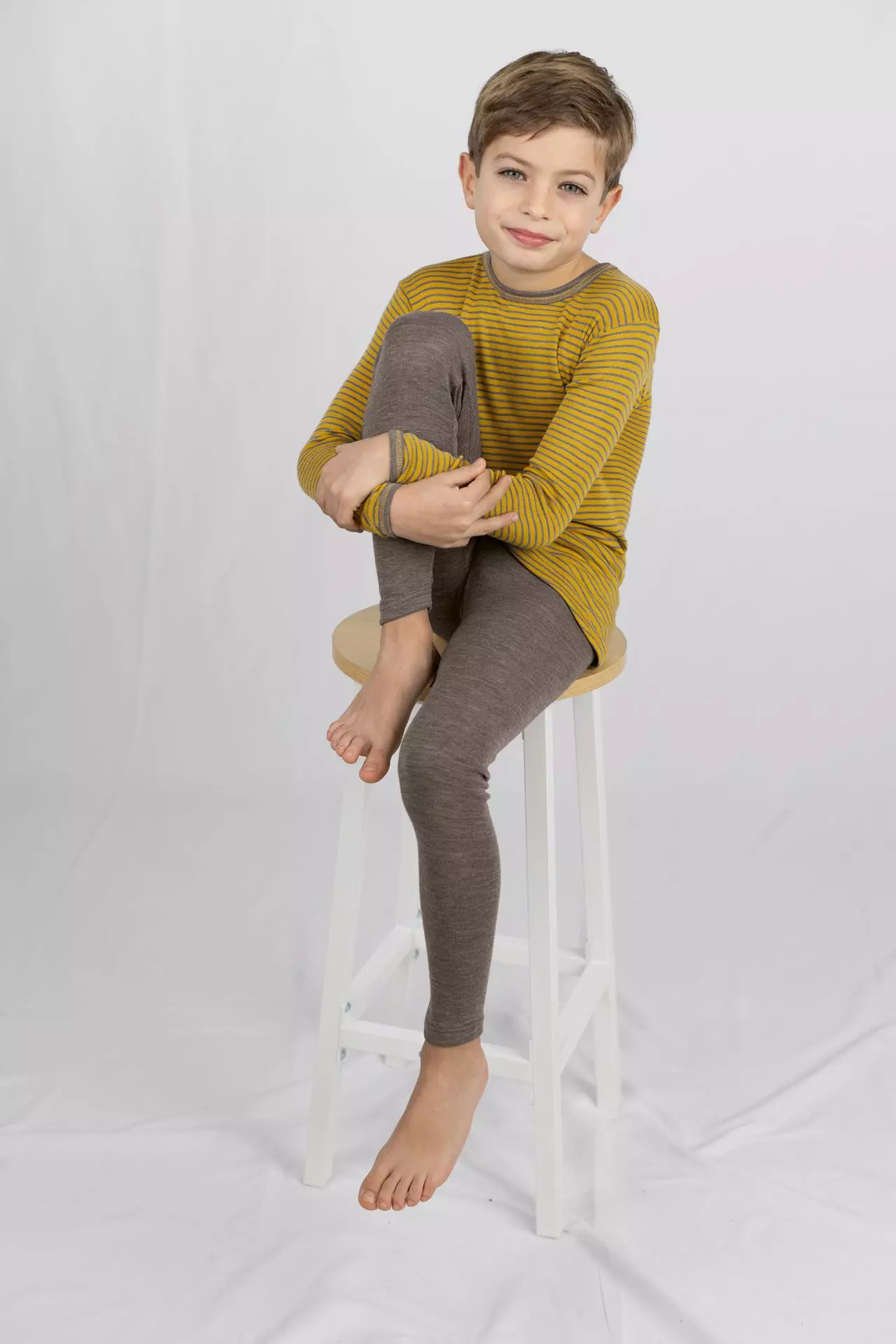 Engel Natur ullsilke byxor /  leggings i GOTS-certifierede  - Walnut - sittande modell