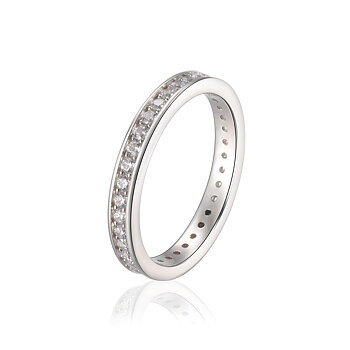 Silverring Eternity Elderflower - 925s Silverring helallians Luxury AAA CZ diamanter
