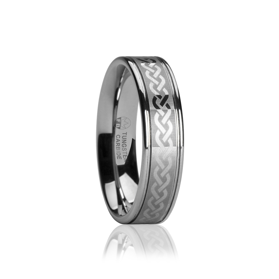 Ring - Inseparable - Tungsten Natural High Gloss Finish 6mm 8mm - 4