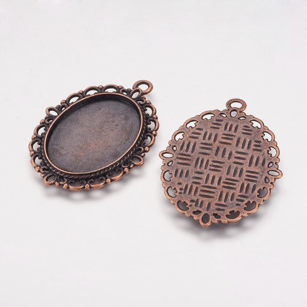 Cabochon/  oval copper 25x18mm - 2