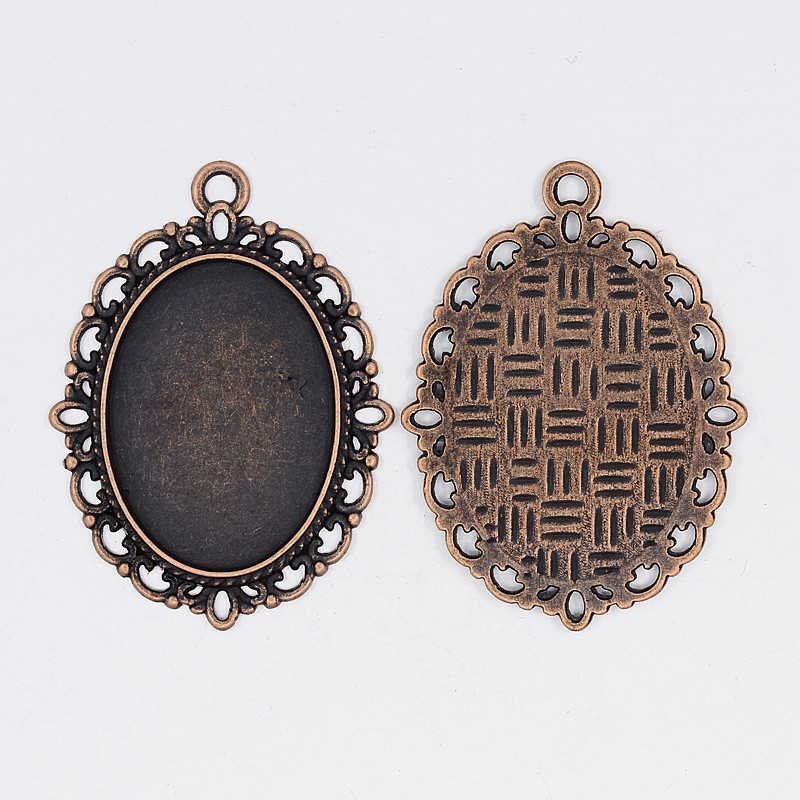 Cabochon/  oval copper 25x18mm