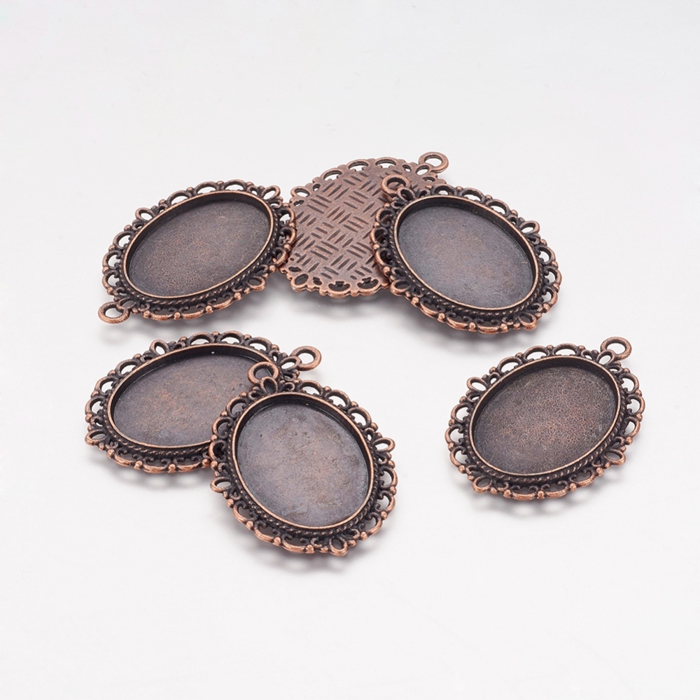 Cabochon/  oval copper 25x18mm - 3