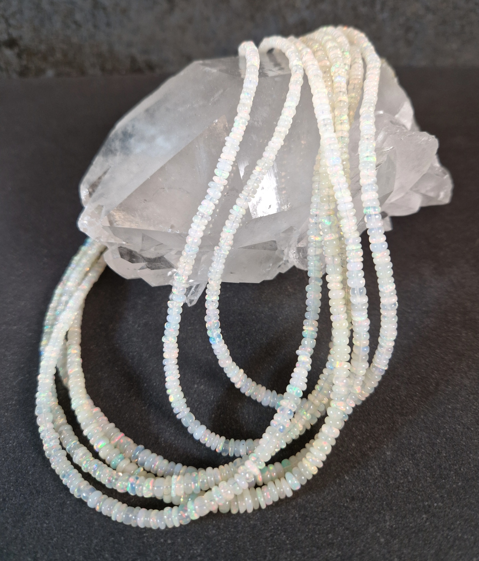 Äkta Opal Pärla Halsband, Graderat 