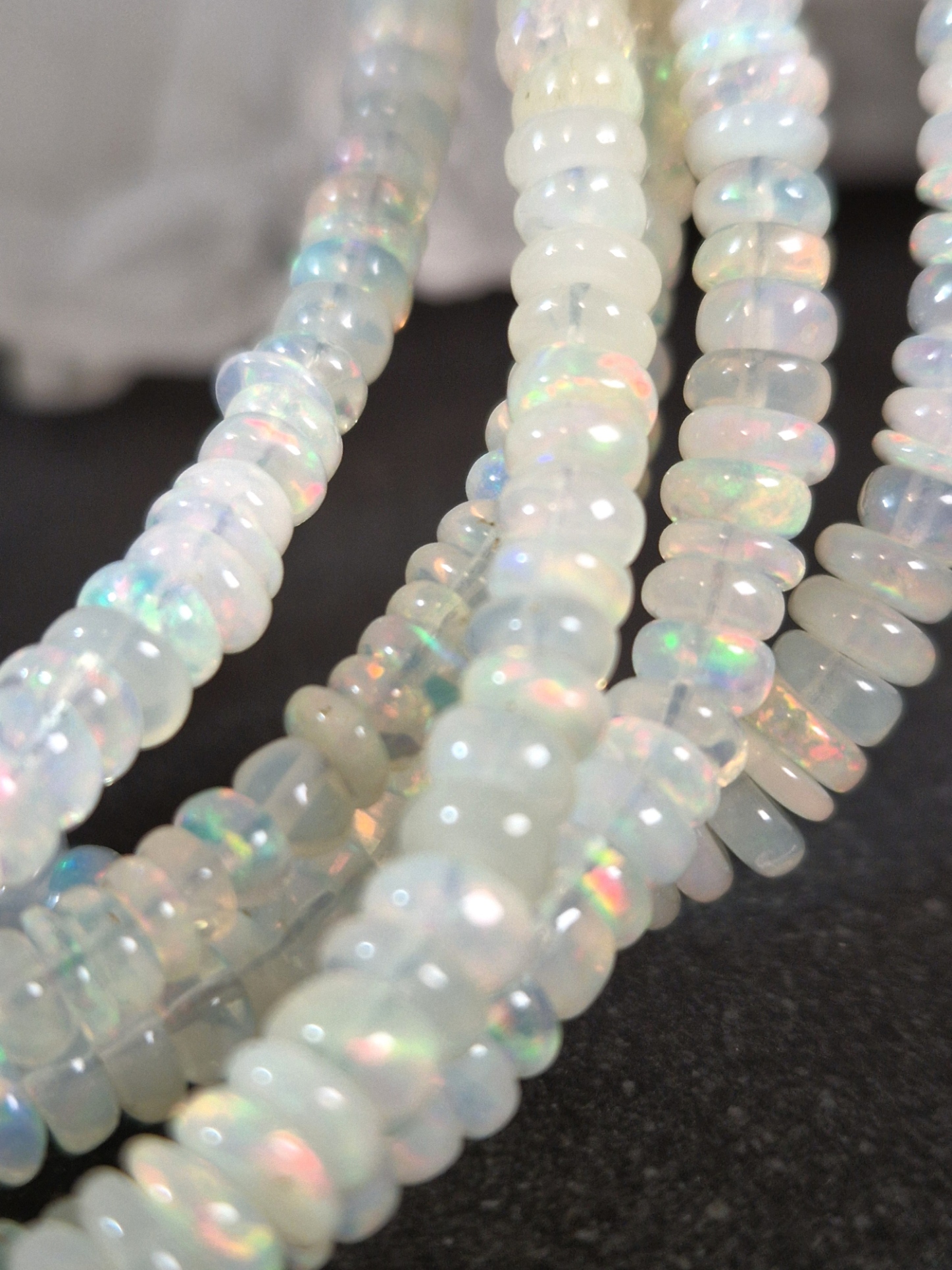 Äkta Opal Pärla Halsband, Graderat  - 3