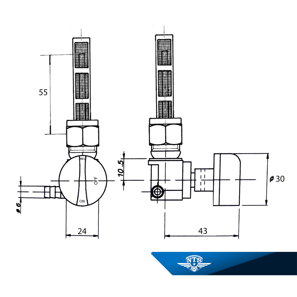 Benzinhane Honda MT50/MB50 M14x1 - 2