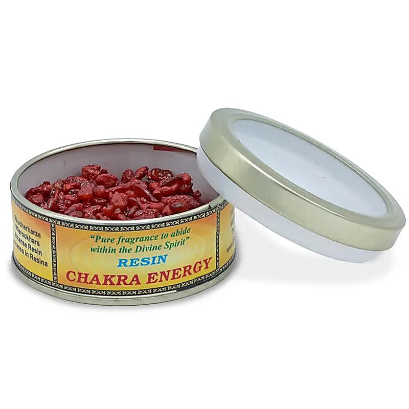 Kåda/Resin Rökelse i Plåtburk - Chakra Energy