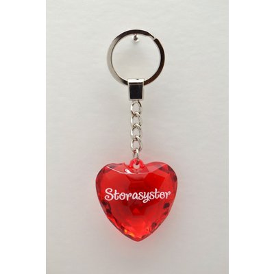 Nyckelring, Diamond heart - Storasyster