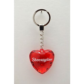 Nyckelring, Diamond heart - Storasyster