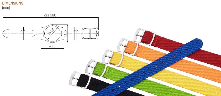 RFID-armband, nylon, justerbar - 4