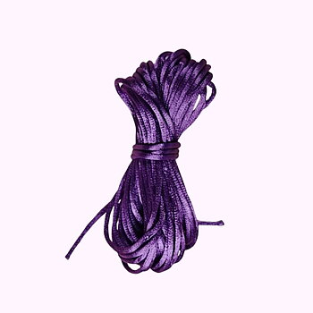 Satinsnöre rattail 2 mm – lila