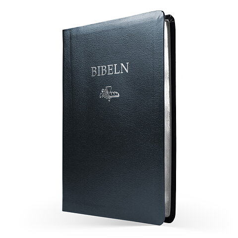 Svenska Folkbibeln 2015 Slimline, blått cabraskinn