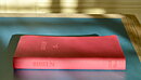 Svenska Folkbibeln 2015 Slimline, rosa skinnimitation