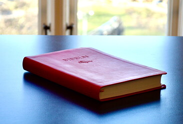 Svenska Folkbibeln 2015 Slimline, rosa skinnimitation