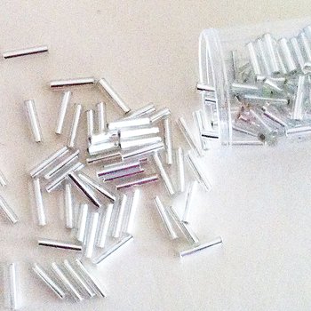 Stavpärlor 10 mm silver Broderipärlor 1016