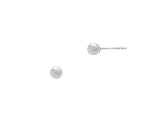 Hochwertige kleine Süßwasserperlen-Ohrringe in Weißgold 3–4 mm