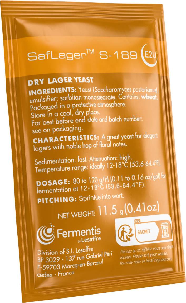 38-pack, Fermentis SafLager S-189, 11.5 g - 2