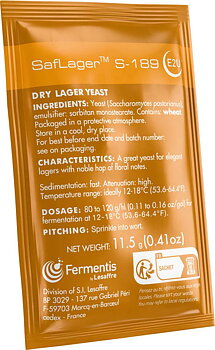 38-pack, Fermentis SafLager S-189, 11.5 g