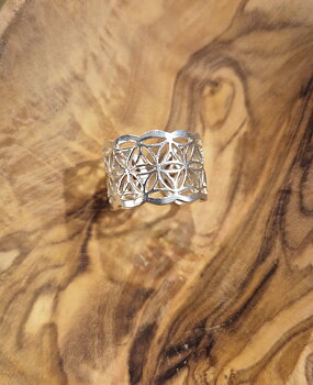 Livets Blomma ring i silver