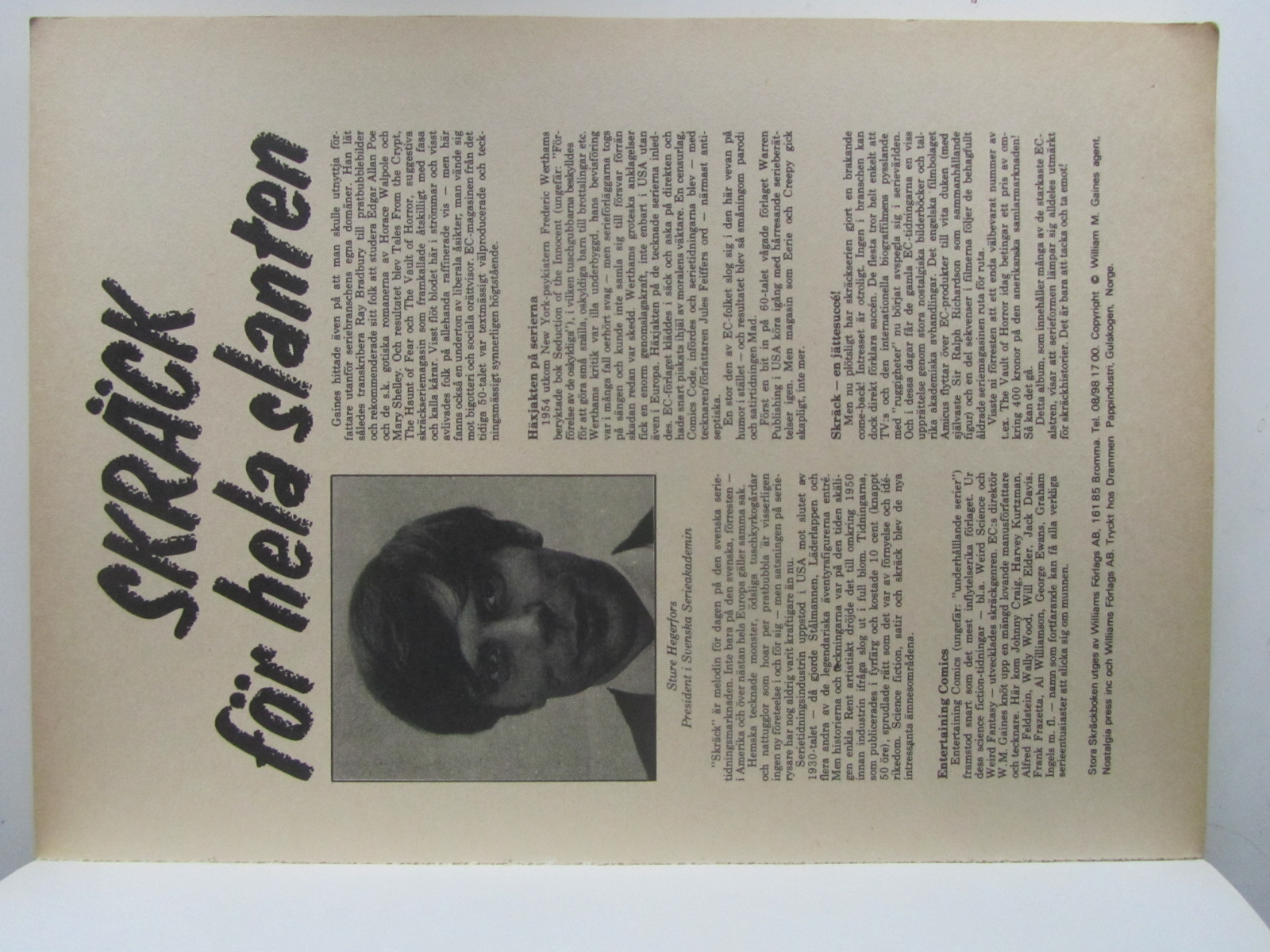 Stora Skräckboken 1974 Vg+ - 3