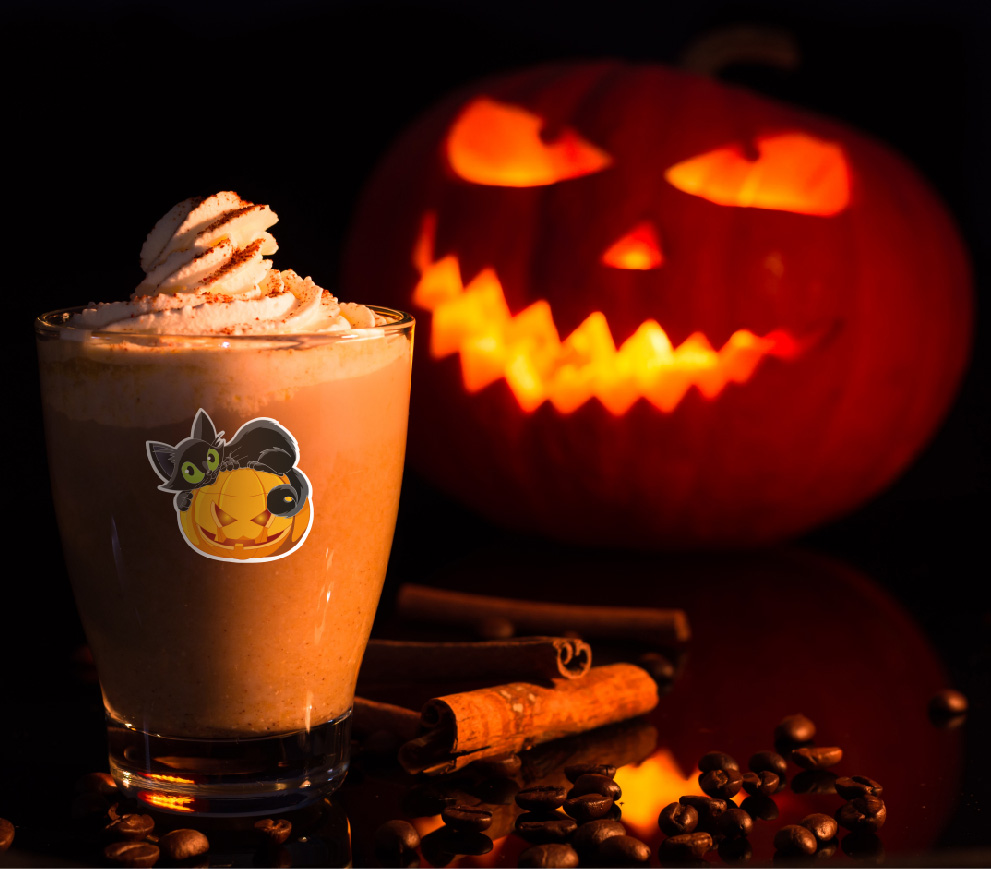 Halloween-klistermärken Katter