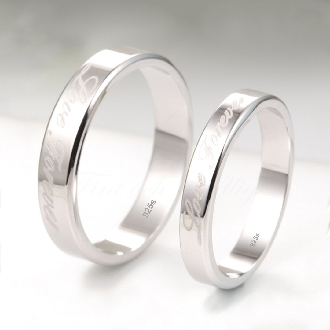 Love Forever - Slät 925s Silverring Allians 3mm 4mm & 6mm - 2