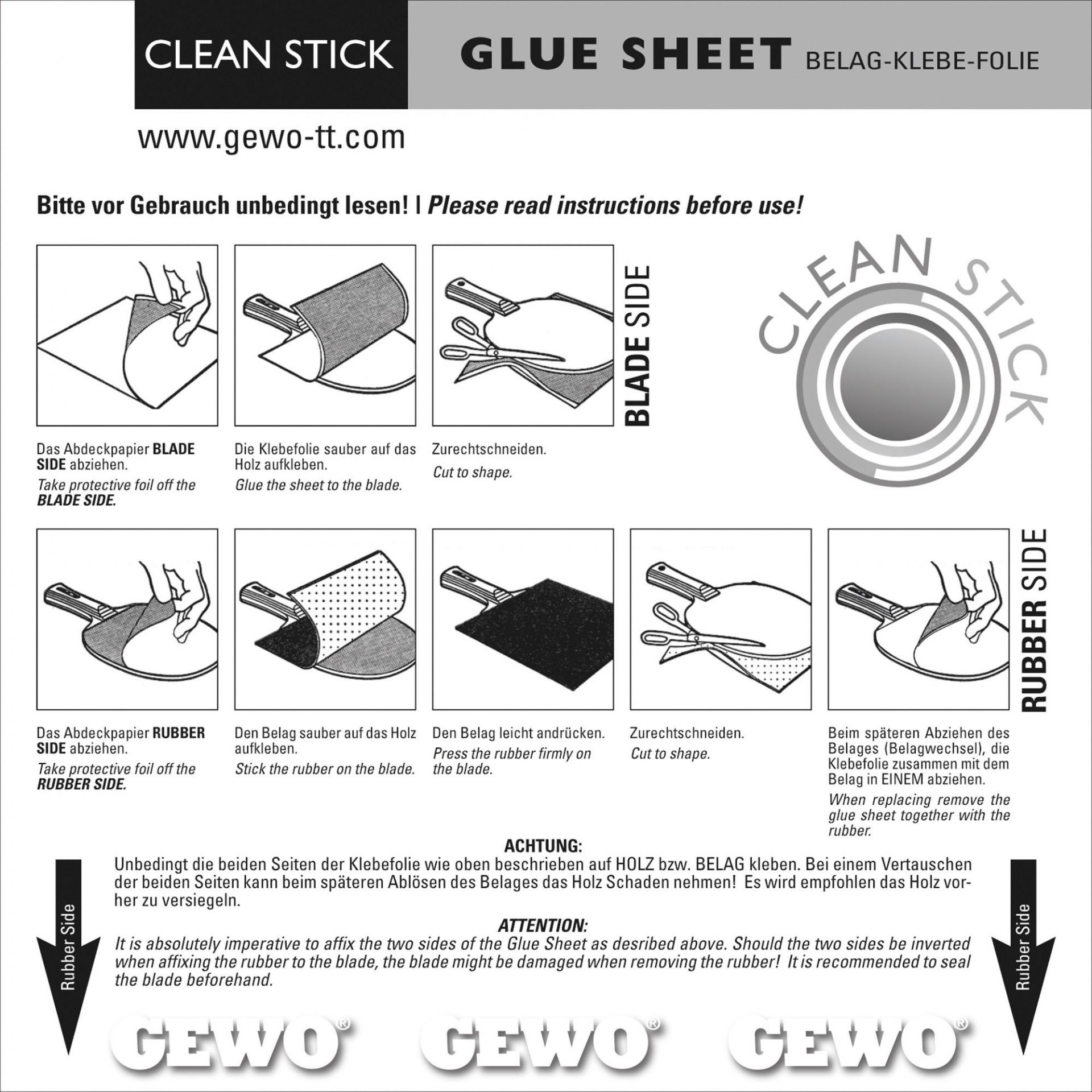Gewo glue film Clean Stick