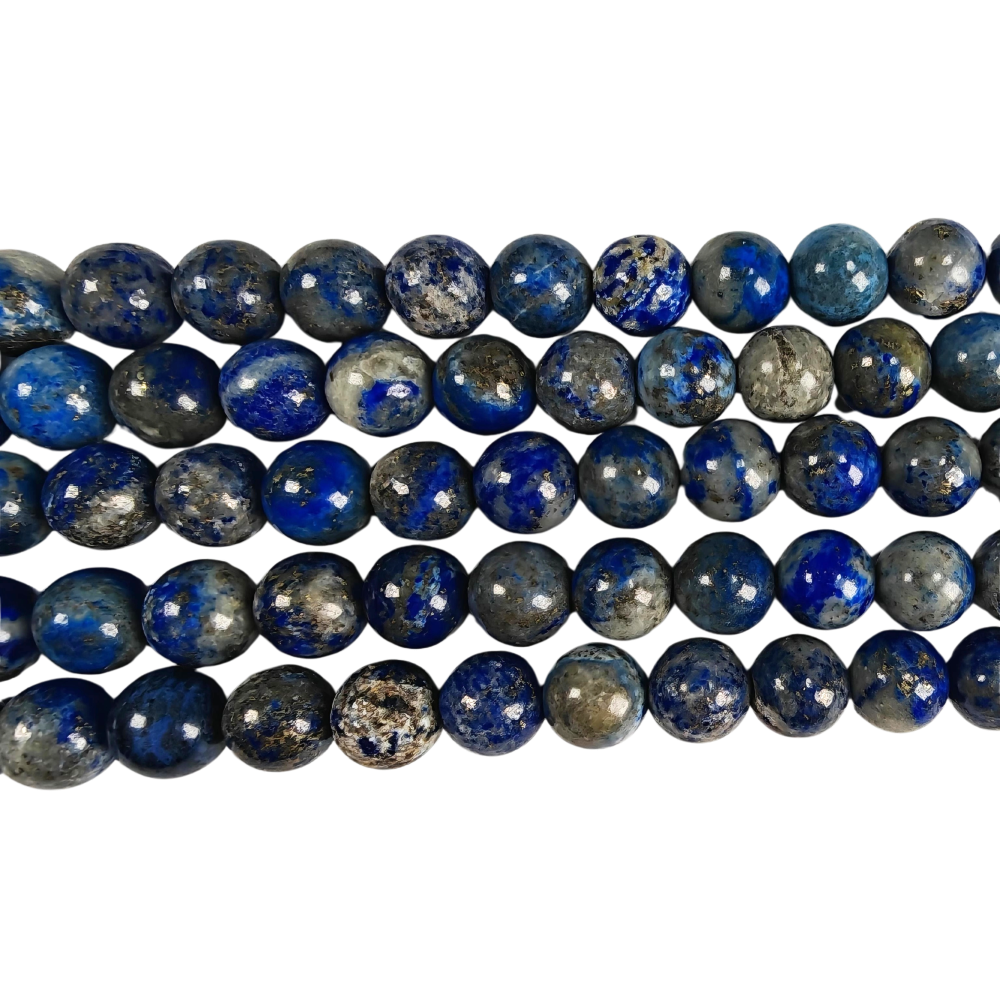Lapis lazuli – runda pärlor 8 mm, ca 46st