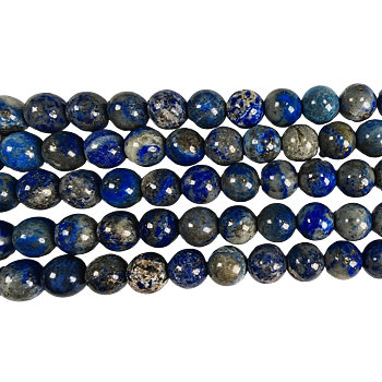 Lapis lazuli – runda pärlor 8 mm, ca 46st