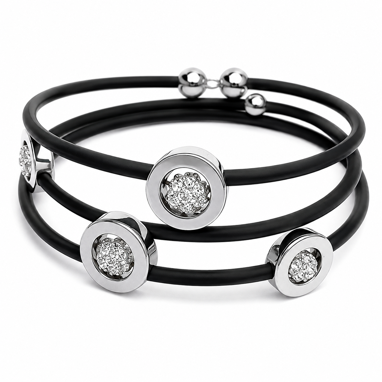 Bracelet Donna SilverHematite crystals 