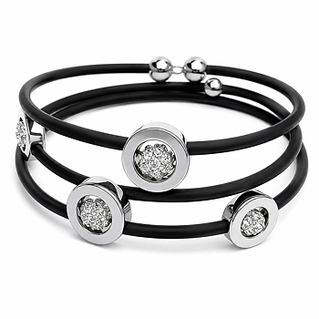 Bracelet Donna SilverHematite crystals 