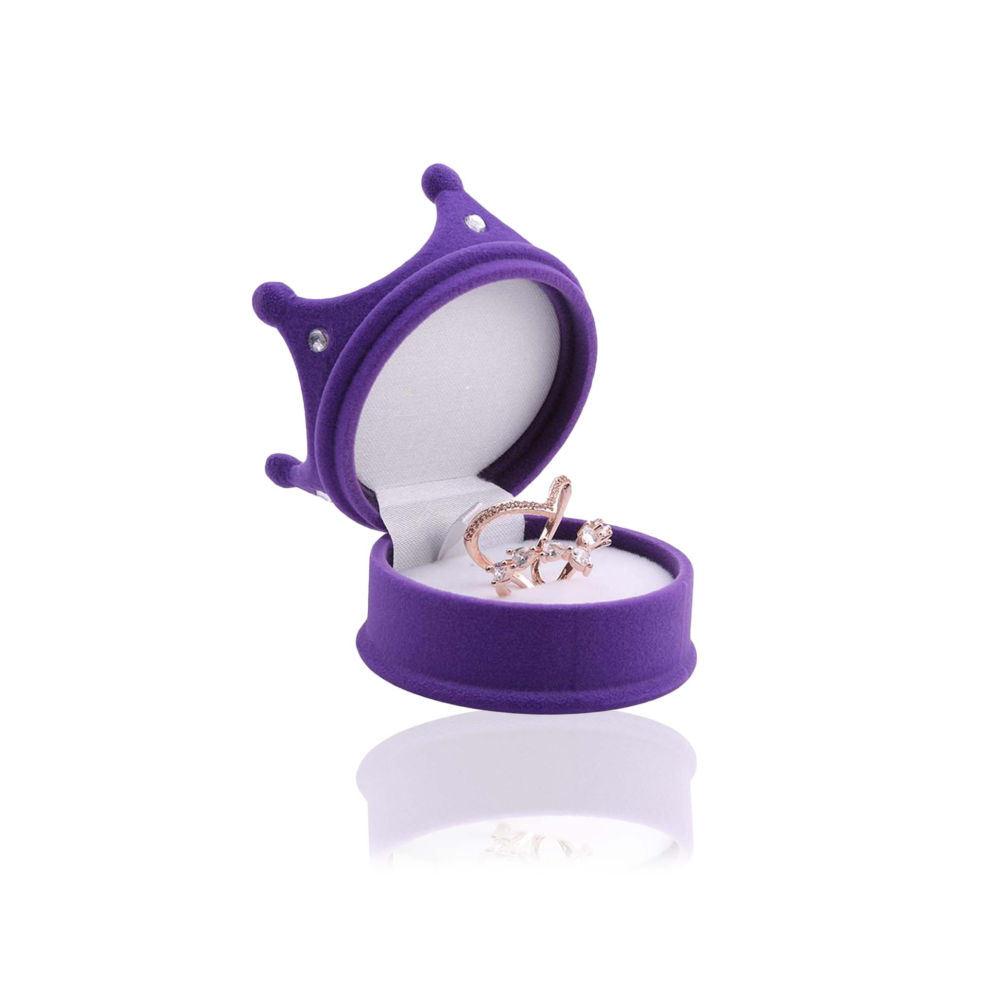 Crown of Hearts - Lila Smyckesask Krona i Sammet