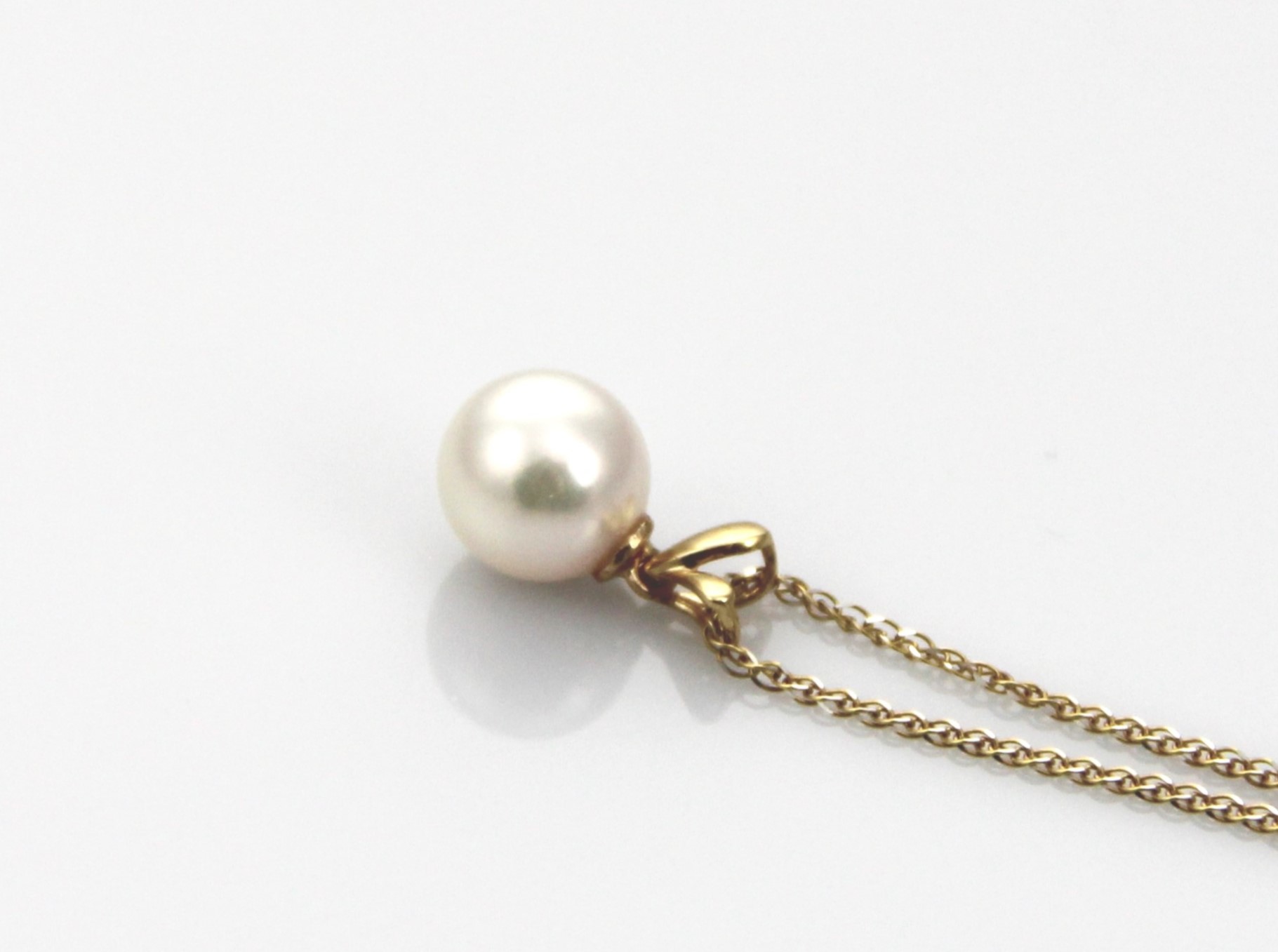 Perlenanhänger-Akoya in AAA-Qualität in Gold 8–8.5 mm - 2