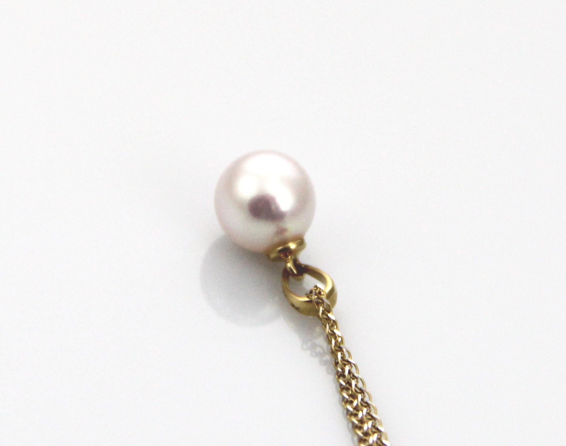Perlenanhänger-Akoya in AAA-Qualität in 18 Karat Gold 7.5–8 mm - 2