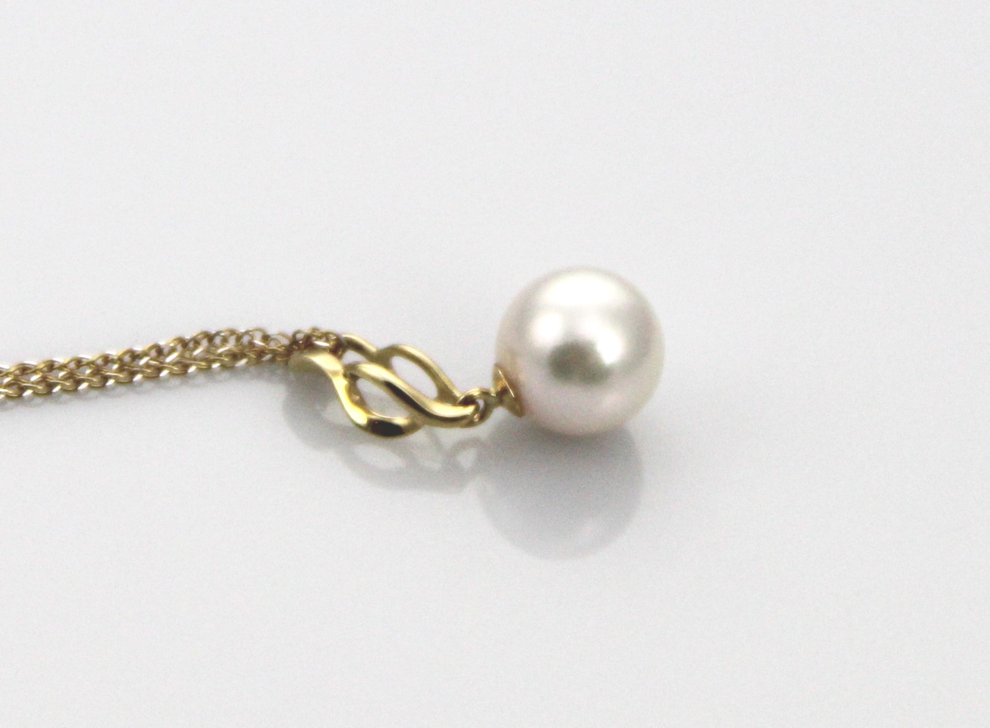 Perlenanhänger-Akoya in AAA-Qualität in 14 Karat Gold 8.5 mm