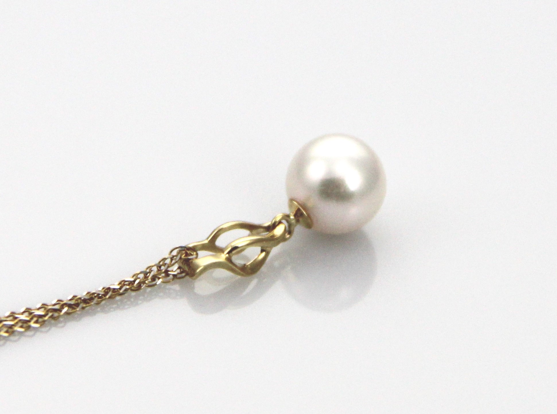 Perlenanhänger-Akoya in AAA-Qualität in 14 Karat Gold 8.5 mm - 2