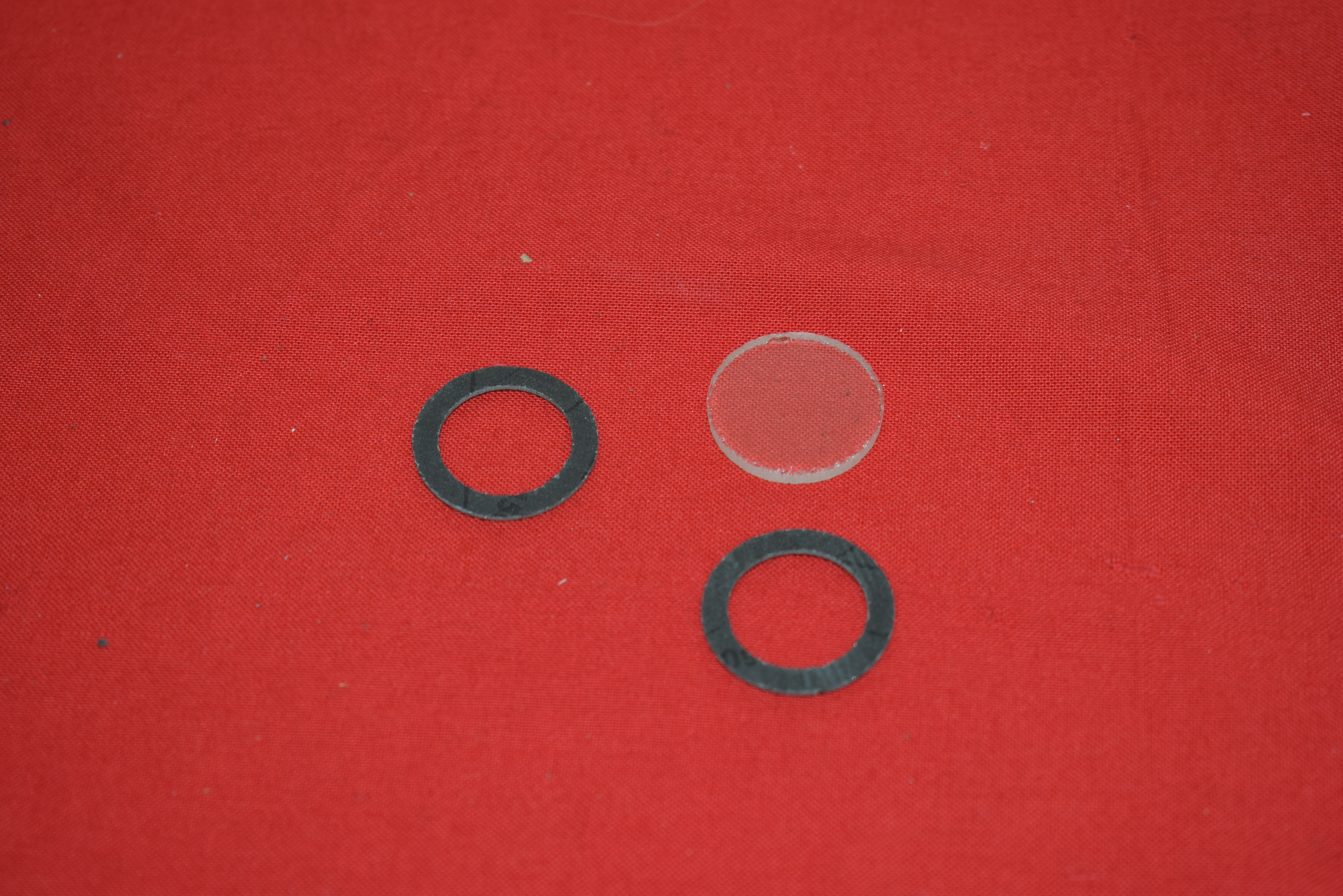 Oil window sight glass & gaskets Harley 1915-27