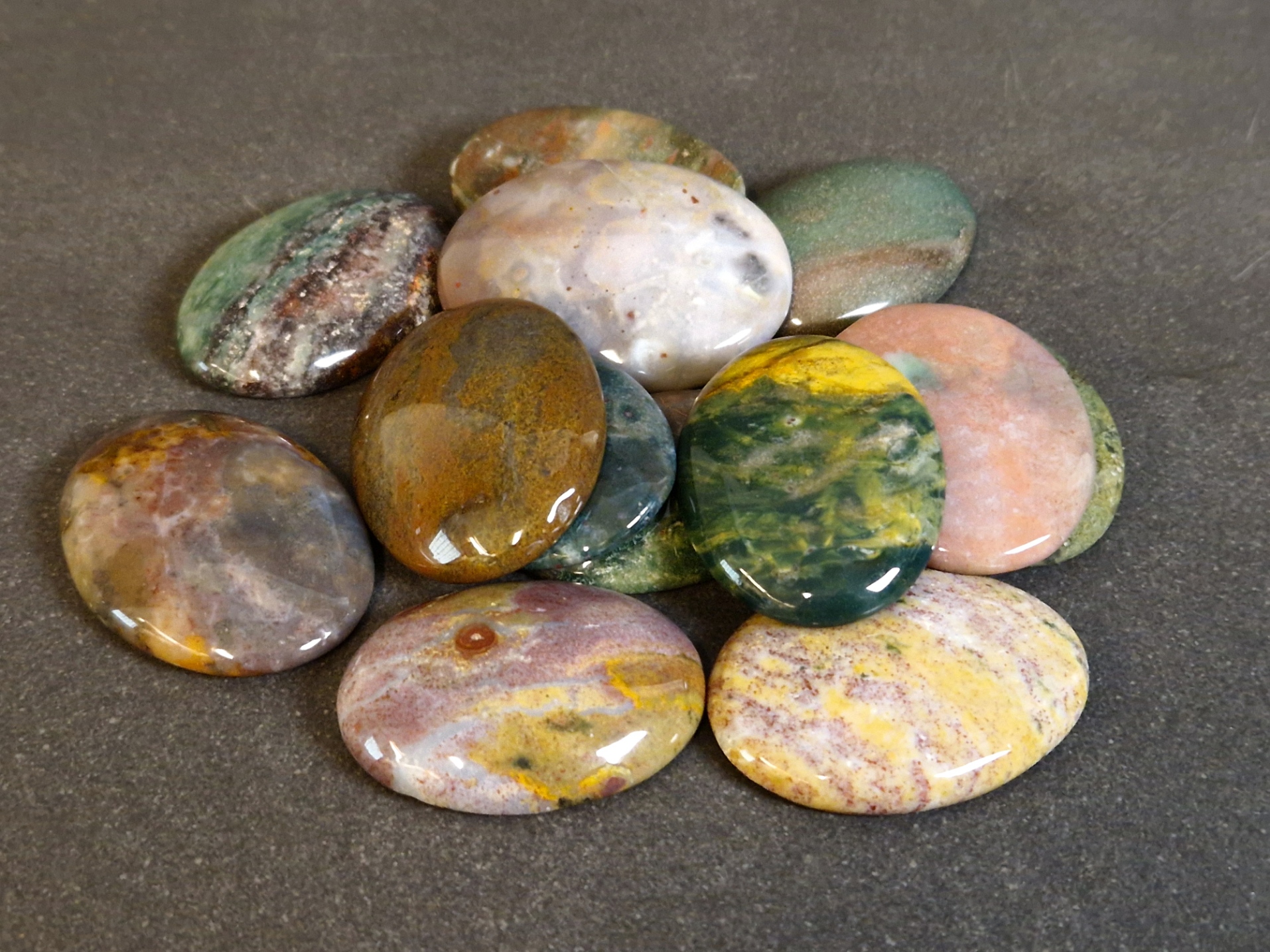 Indisk No Worry Stone /Bekymmer Sten, 35mm - Fancy Jaspis